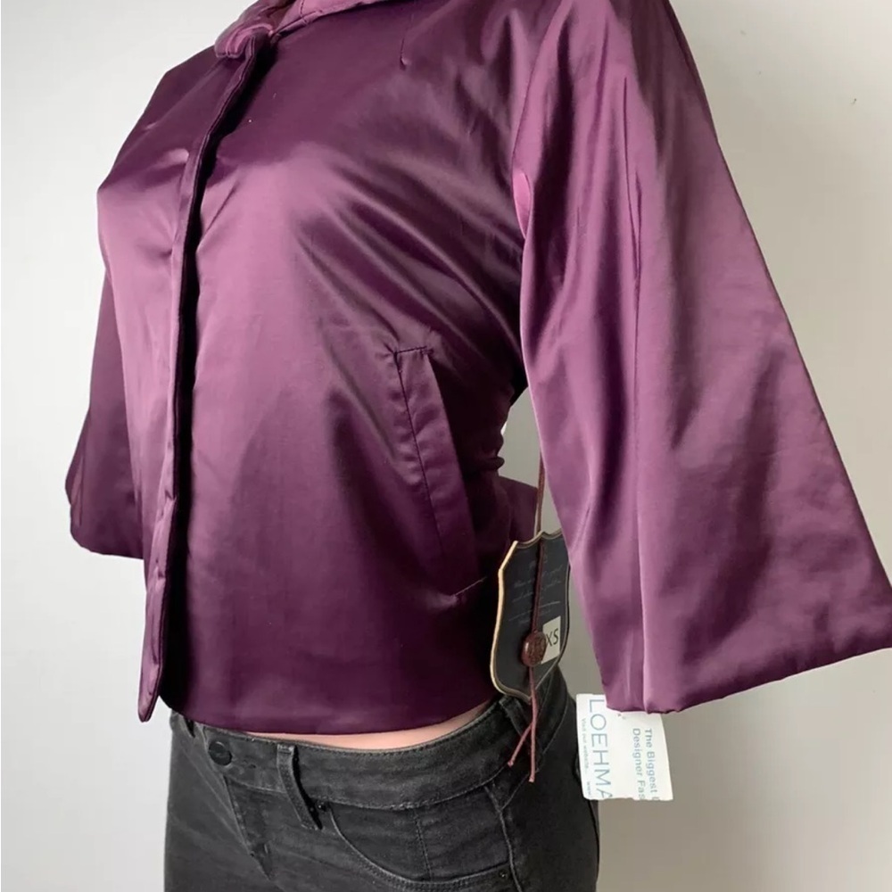 Millard Fillmore Burgundy Crop Top Jacket Women’s Size XS - Picture 3 of 10